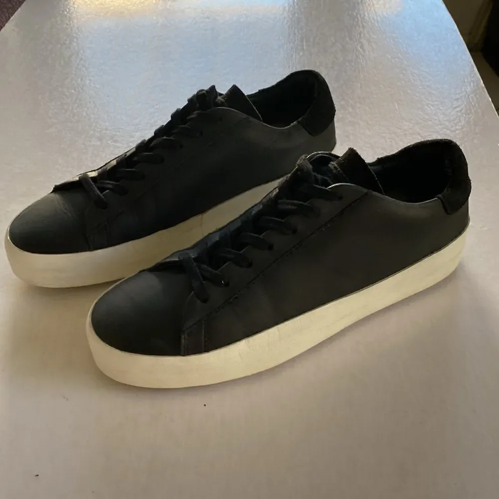 ALLSAINTS Women’s Black Leather Sneakers Size 39